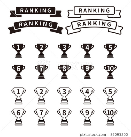 Flat ranking icon set - Stock Illustration [85095200] - PIXTA