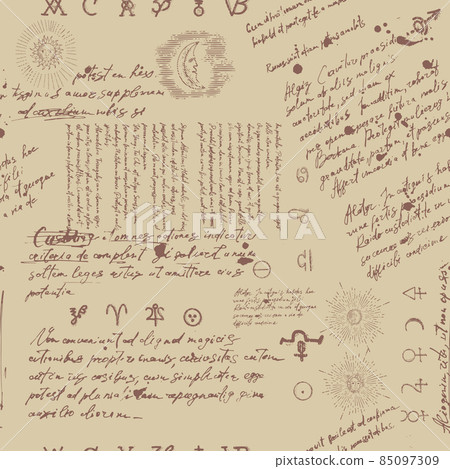 A pattern with an esoteric manuscript A pattern with an esoteric manuscript 85097309