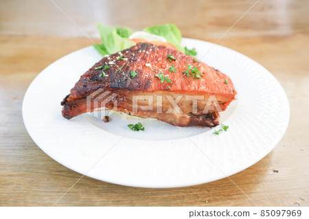 grilled pork , pork steak and beef steak or smoked pork 85097969