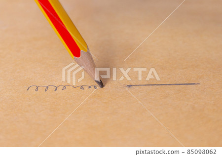 Close up a pencil writing Close up a pencil writing 85098062