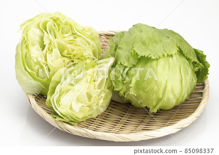 Plateau vegetable lettuce on a white background Plateau vegetable lettuce on a white background 85098337