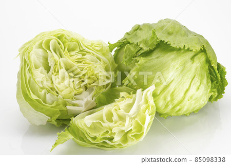 Plateau vegetable lettuce on a white background 85098338