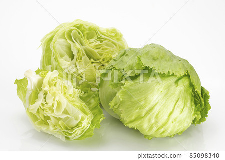 Plateau vegetable lettuce on a white background Plateau vegetable lettuce on a white background 85098340