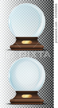 Christmas empty snow globe. Vector icon set 85098866