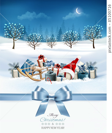 holiday_christmas_vintage_background_with_christmas_presents 85100716