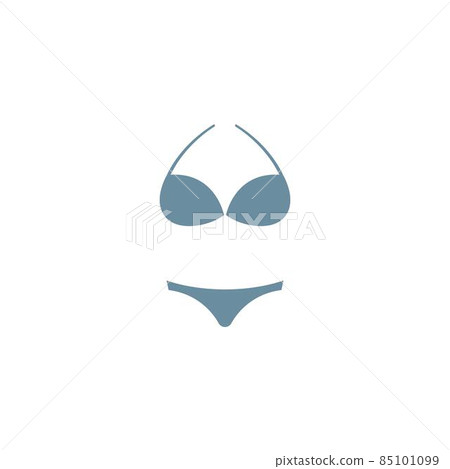 Bikini icon logo flat design template 85101099