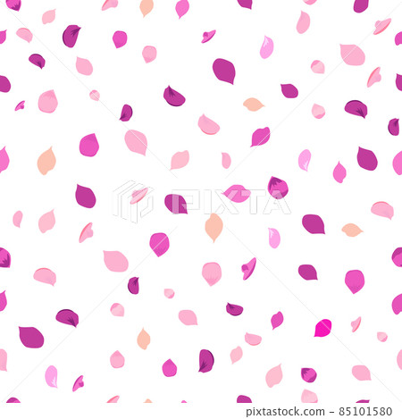 Pink flower petals. Seamless background. Vector illustration 85101580