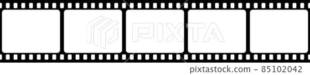 Film strips collection. Old retro cinema movie strip. Vector illustration. Video recording. 85102042
