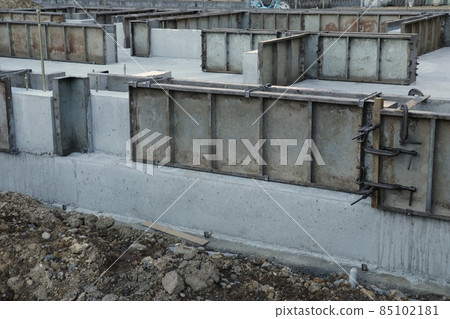 Foundation construction of housing construction Foundation construction of housing construction 85102181