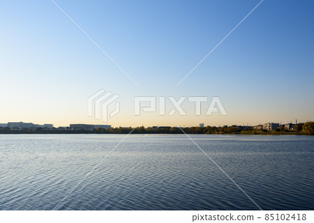 埼玉,大神控制池和黃昏的風景 埼玉,大神控制池和黃昏的風景 85102418