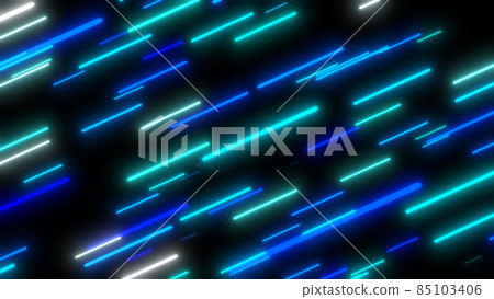 Blue flying neon lights abstract background Blue flying neon lights abstract background 85103406