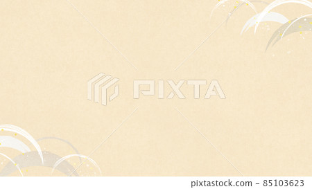 Japanese style background of Japanese paper and waves Japanese style background of Japanese paper and waves 85103623