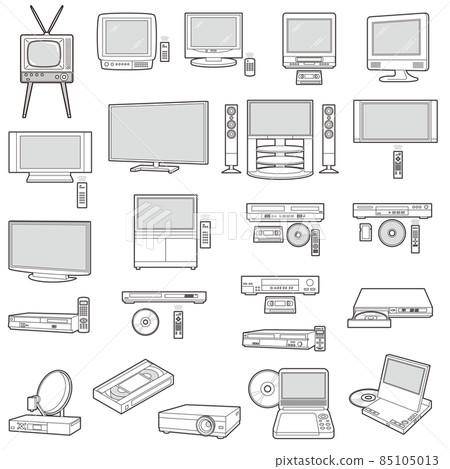 Illustrations of various electric appliances / Life related 85105013