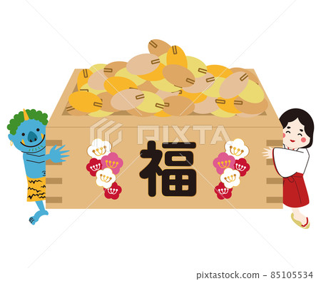 Ao Oni and Fuku Setsubun with a large amount of beans 85105534