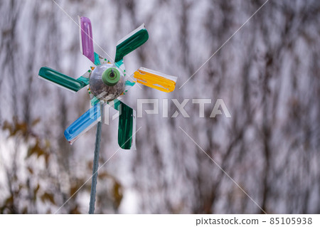 Scenery with a PET bottle windmill 85105938
