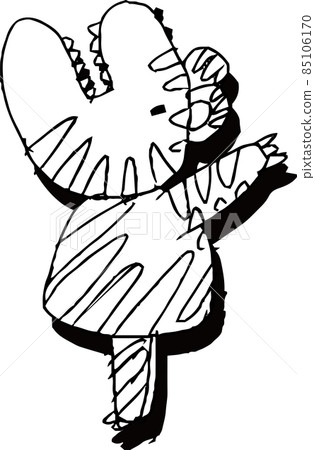 Bad tiger picture Children's graffiti Tiger year 85106170