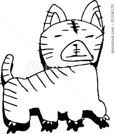 Bad tiger picture Children's graffiti Tiger year 85106178