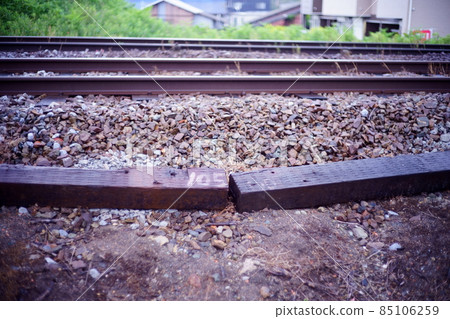 Sleepers rolling beside the railroad tracks Sleepers rolling beside the railroad tracks 85106259