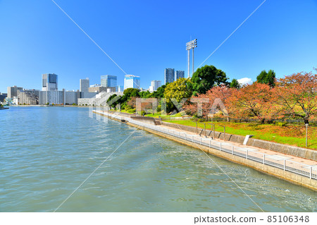 View toward Toyosu from Nanae Bridge / Shinonome Higashimachi (Koto-ku, Tokyo) [2021.11] 85106348