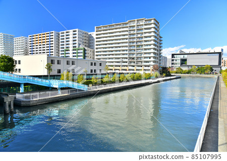 Looking north from Shinsuna Bridge / Shiohama Canal (Koto-ku, Tokyo) [2021.11] 85107995