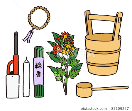 用於參觀墳墓的工具插圖集 用於參觀墳墓的工具插圖集 85109227