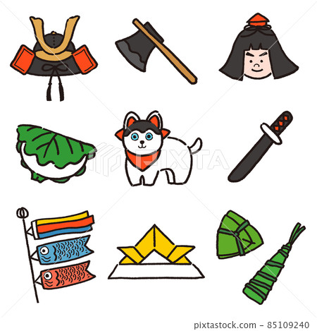 Illustration set of Dragon Boat Festival and Children's Day 85109240