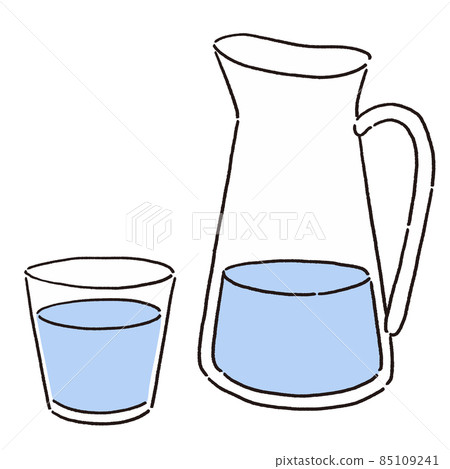 水壺和杯子的插圖集 85109241