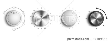 Volume control knobs, round switches with dial 85109356