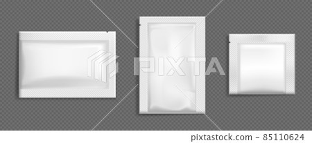 Sachet, pouch vector bags mockup, wet wipes pack Sachet, pouch vector bags mockup, wet wipes pack 85110624