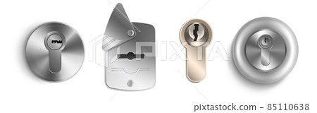 Keyhole templates, round and rectangular key holes 85110638