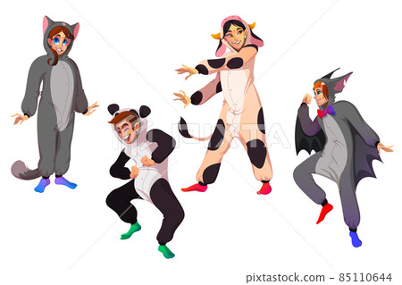 Characters in kigurumi, people in animal costumes Characters in kigurumi, people in animal costumes 85110644