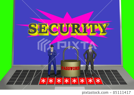 A businessman who protects confidential information from hacking A businessman who protects confidential information from hacking 85111417