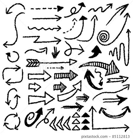 Handwritten arrow illustration set - Stock Illustration [85112813] - PIXTA