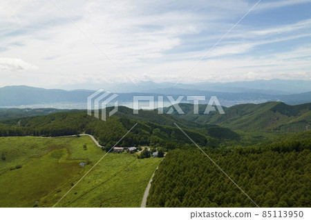 Kirigamine plateau aerial view of Shinshu Venus line of touring weather Kirigamine plateau aerial view of Shinshu Venus line of touring weather 85113950