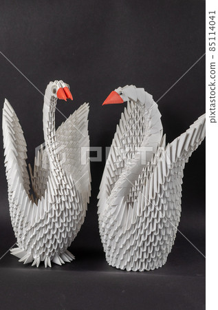 Symbol of family love and fidelity. Modular origami or unit orig 85114041
