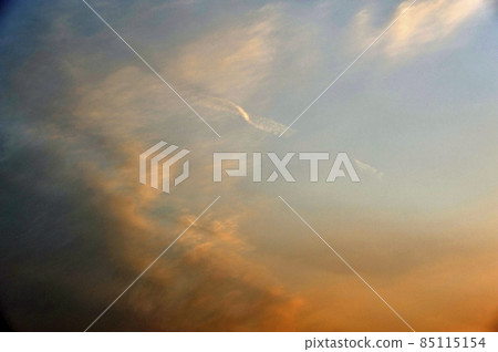 Evening view blue sky and clouds Evening view blue sky and clouds 85115154