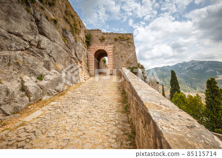 The Klis mountain fortress located northeast of Split, Croatia. The Klis mountain fortress located northeast of Split, Croatia. 85115714
