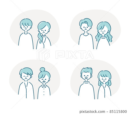 Couple illustration set Couple illustration set 85115800