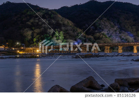 Kyoto Winter Flower Light Road Arashiyama, Togetsu Bridge and surrounding scenery Kyoto Winter Flower Light Road Arashiyama, Togetsu Bridge and surrounding scenery 85116126