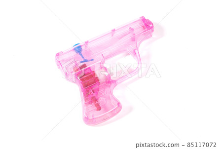 SImple pink small water pistol isolated on white 85117072