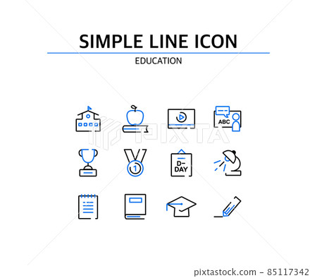 Simple point color line icon 04 85117342