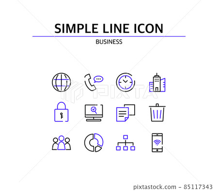 Simple point color line icon 03 85117343