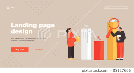 Business analysts analyzing sale report Business analysts analyzing sale report 85117666