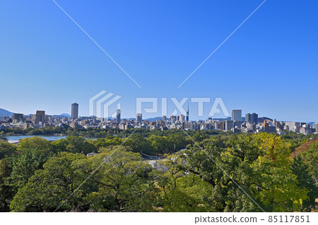 Fukuoka Castle "View from the castle tower ruins" Fukuoka Castle "View from the castle tower ruins" 85117851