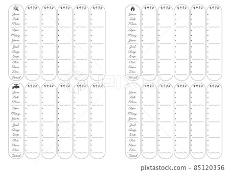 Utility cost list (household management format) Utility cost list (household management format) 85120356