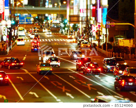 Neon out of focus in the city Neon out of focus in the city 85124060