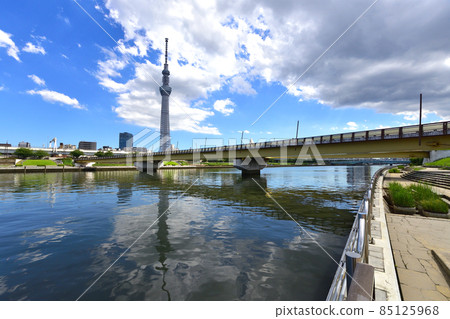 In 2021, the scenery of the Sumida River in Tokyo 85125968