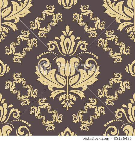 Classic Seamless Vector Fine Pattern With Arabesques Classic Seamless Vector Fine Pattern With Arabesques 85126455