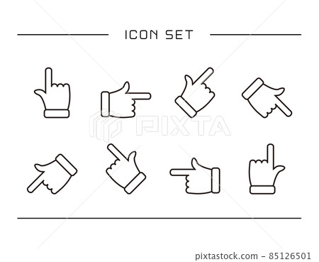 Simple hand icon hand sign index finger 85126501