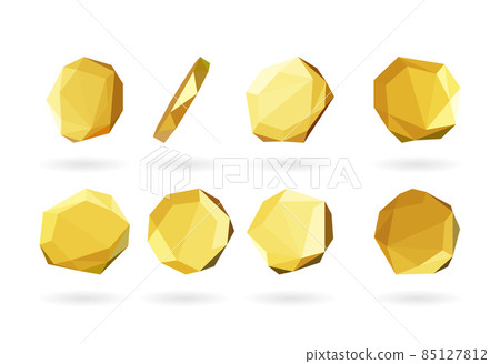 Set of vector gold coins. - Stock Illustration [85127812] - PIXTA